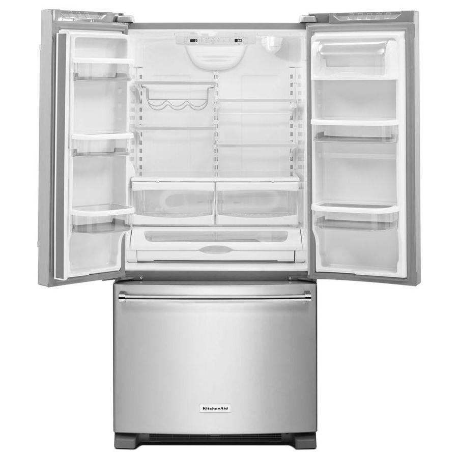 KitchenAid - 32.88 Inch 22.11 cu. ft French Door Refrigerator in Stainless - KRFF302ESS