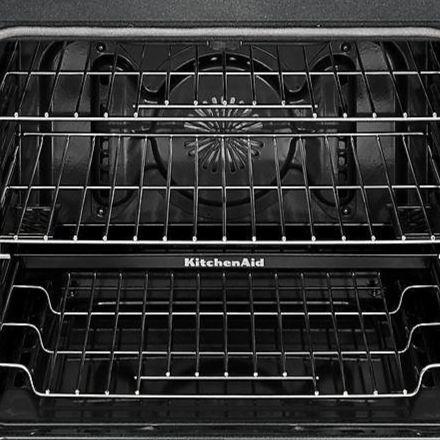 KitchenAid - 5.8 cu. ft Gas Range in Black Stainless - KSGG700EBS