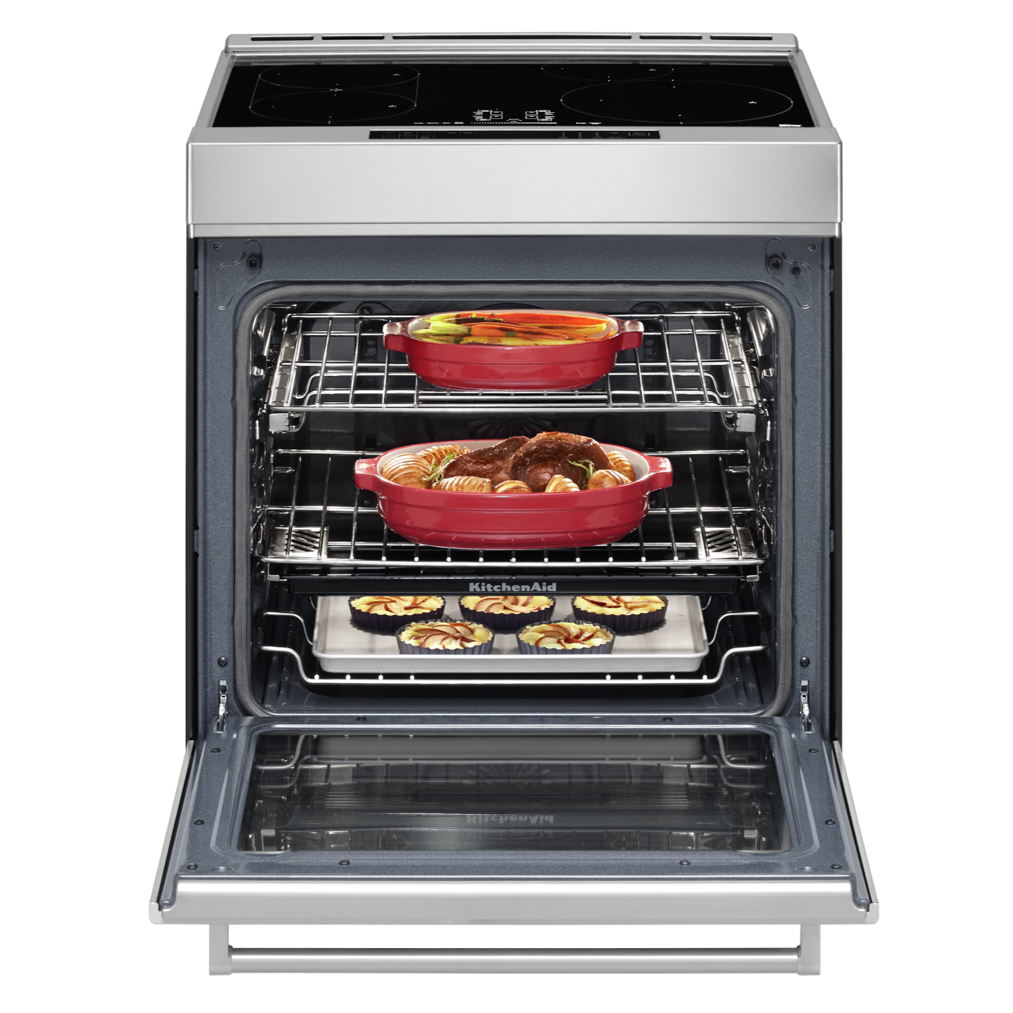 KitchenAid - 6.4 cu. ft  Induction Range in Stainless - KSIS730PSS