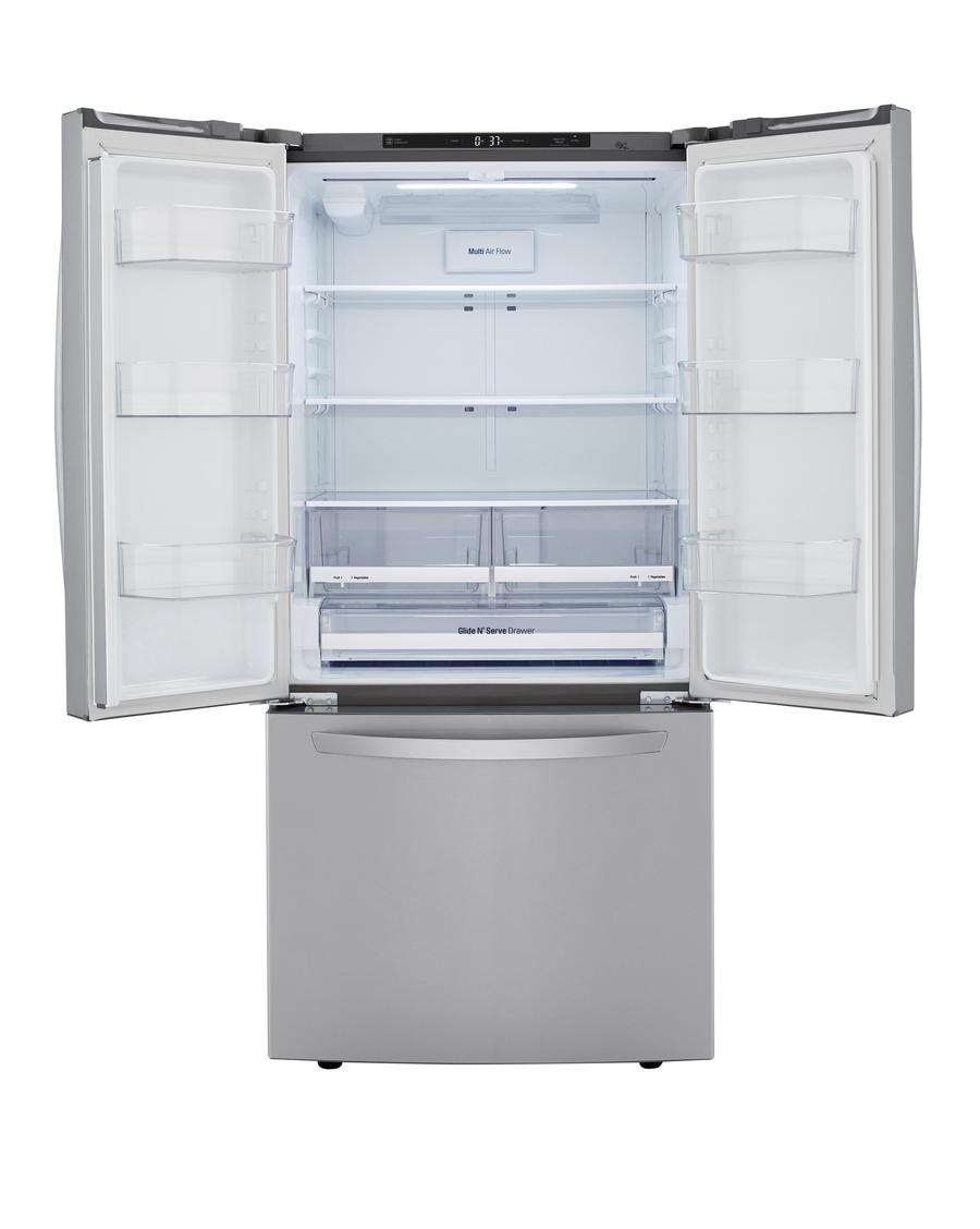 LG - 32.8 Inch 25.1 cu. ft French Door Refrigerator in Stainless - LRF