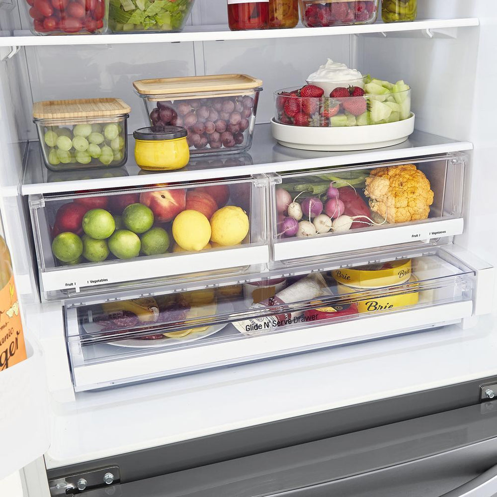 LG - 33 Inch 25.1 cu. ft French Door Refrigerator in Silver - LRFNS250