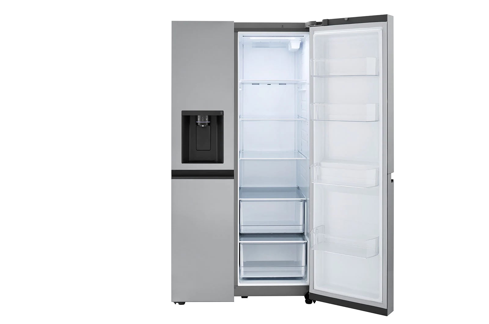 LG - 35.875 Inch 27.1 cu. ft Side by Side Refrigerator in Silver - LRSXS2706V