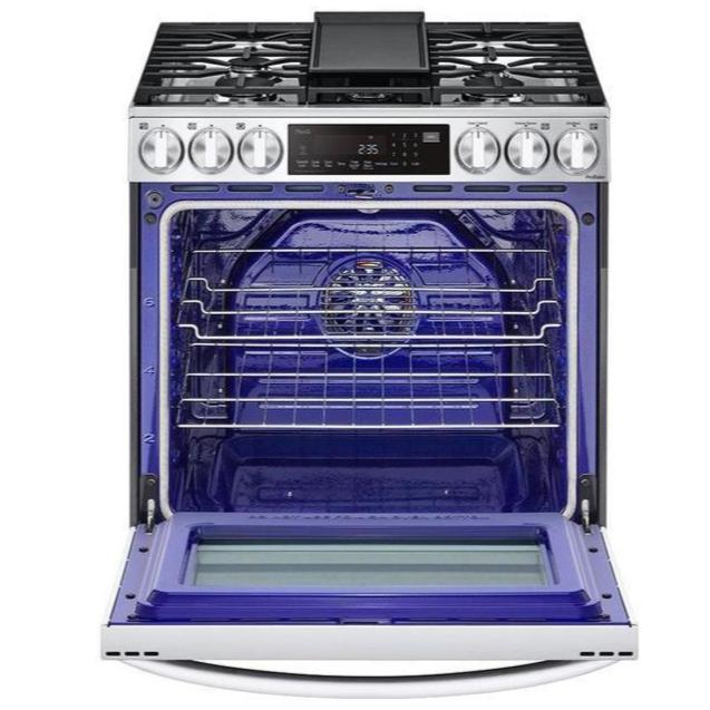 LG - 6.3 cu. ft  Gas Range in Stainless - LSGL6335F