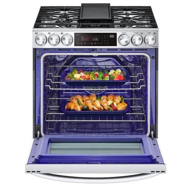 LG - 6.3 cu. ft  Gas Range in Stainless - LSGL6335F