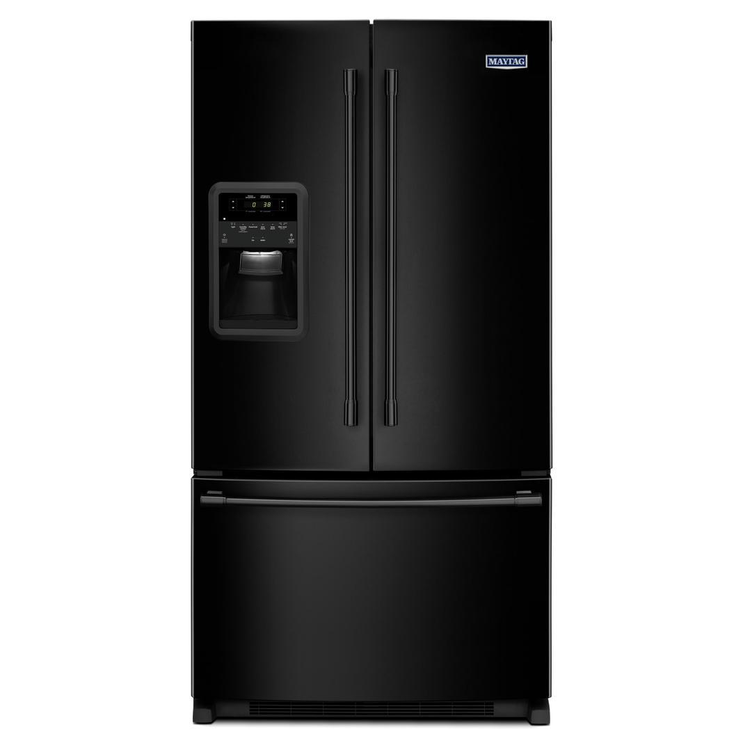 Maytag - 32.625 Inch 22 cu. ft French Door Refrigerator in Black - MFI2269FRB