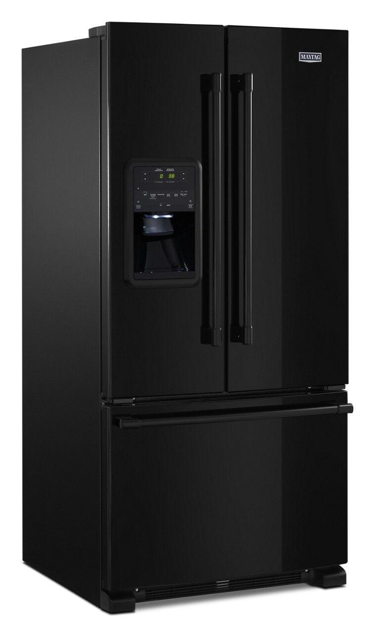 Maytag - 32.625 Inch 22 cu. ft French Door Refrigerator in Black - MFI2269FRB