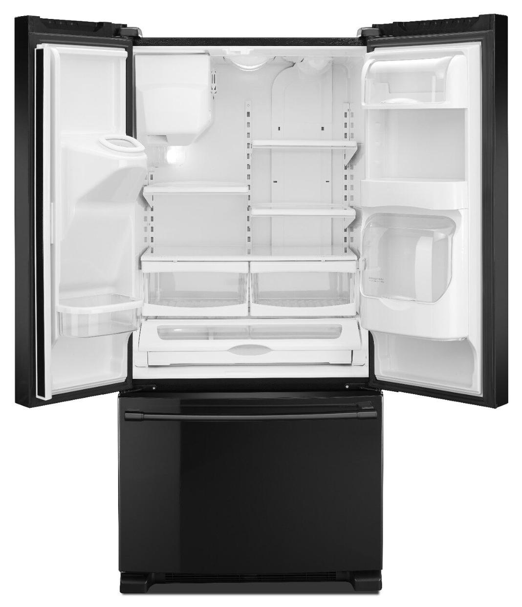 Maytag - 32.625 Inch 22 cu. ft French Door Refrigerator in Black - MFI2269FRB