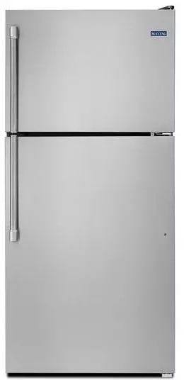 Maytag - 29.75 Inch 18.15 cu. ft Top Mount Refrigerator in Stainless - MRT318FZDM