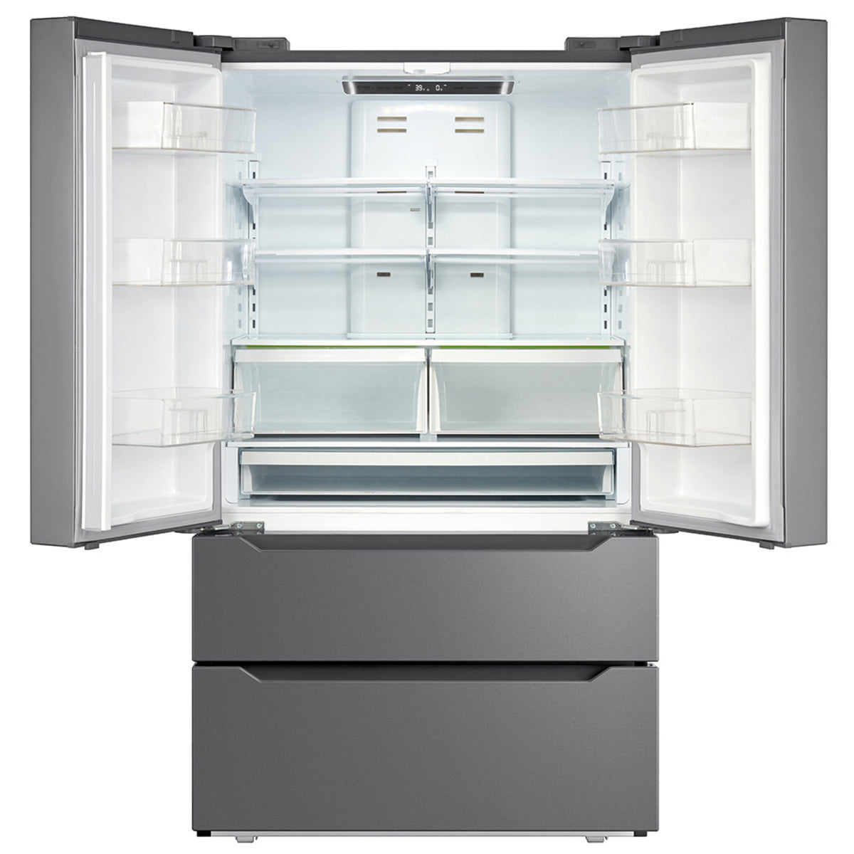 Moffat - 35.83 Inch 22 cu. ft French Door Refrigerator in Stainless - MWE22FYPKFS