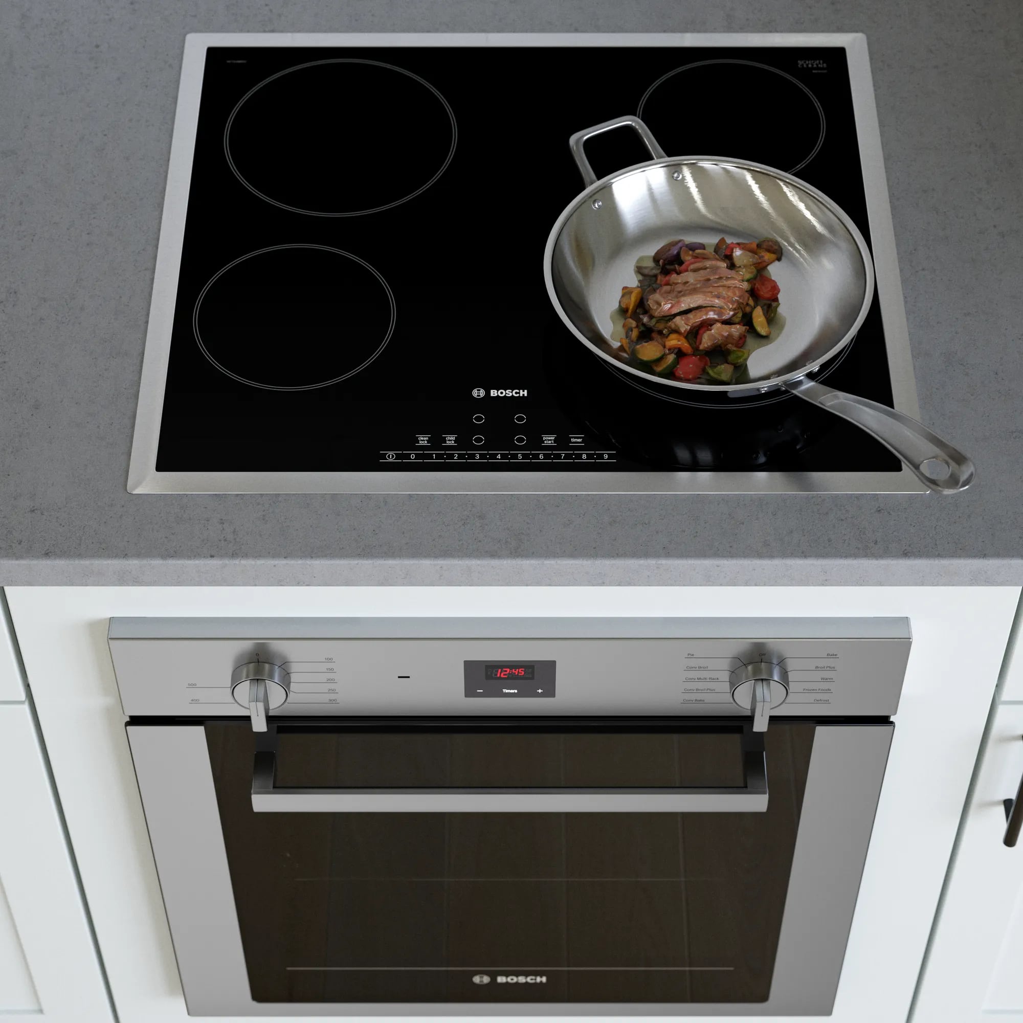 Bosch 23 Inch Electric Cooktop in Black NET5469SC