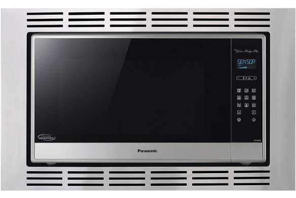 Panasonic - 30 Inch Build In Microwave Trim Kit for 2.2 cu. Ft. Microwaves in Stainless - NNTK932S