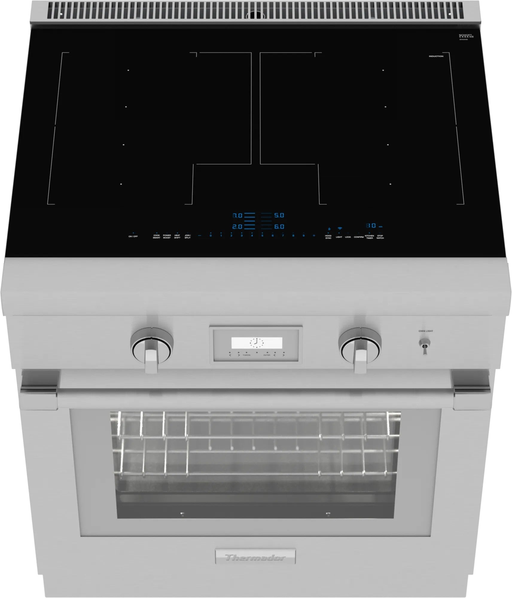 Thermador - 4.4 cu. ft  Induction Range in Stainless - PRI30LBHC