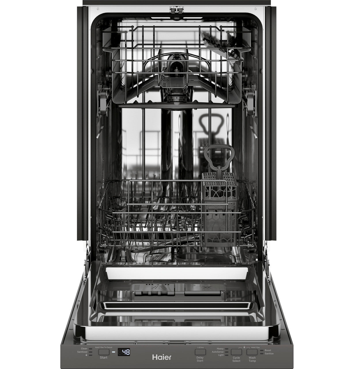 Haier - 47 dBA Built In Dishwasher in Stainless - QDT125SSLSS