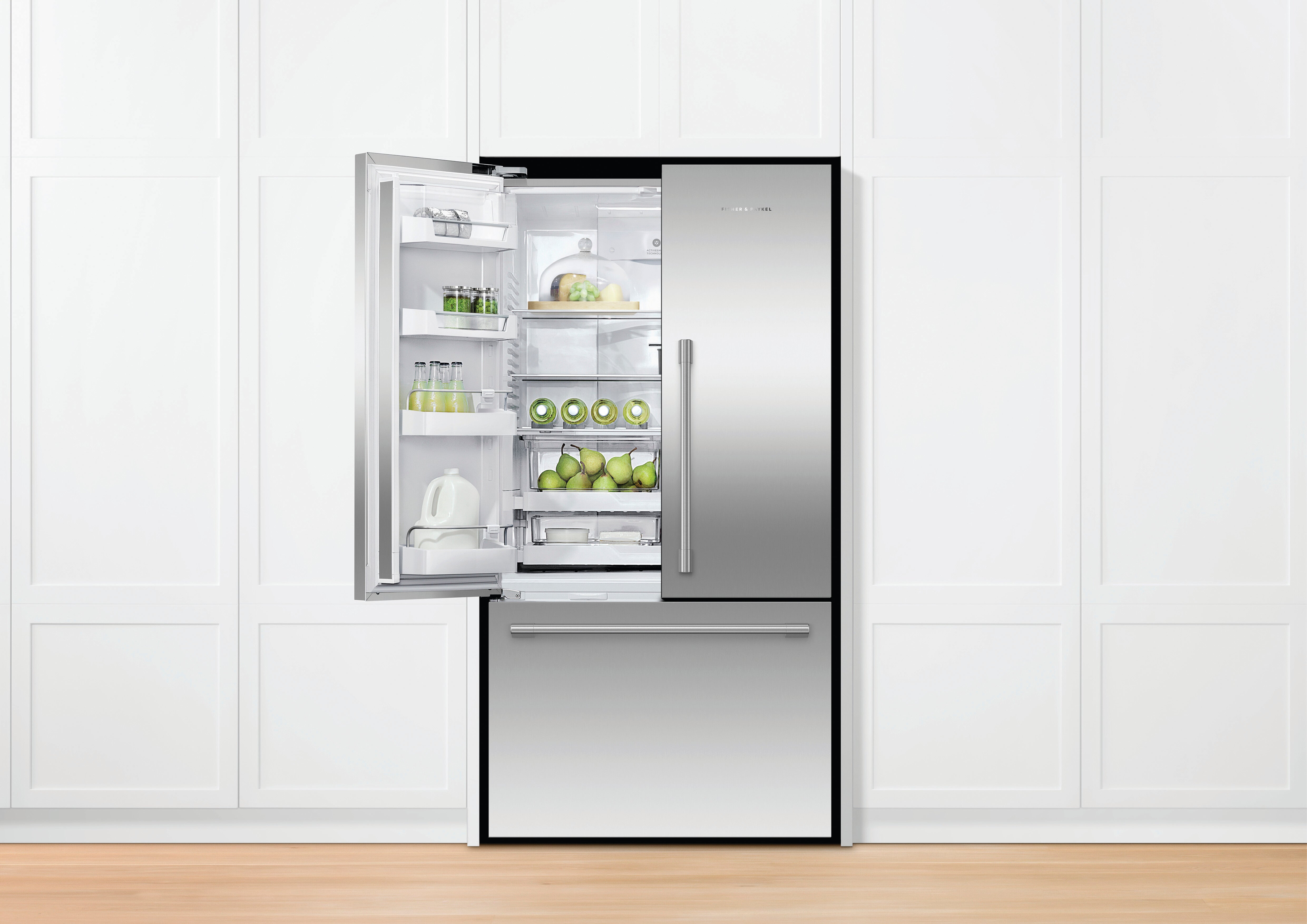 Fisher & Paykel - 36 Inch 20.1 cu. ft French Door Refrigerator in Stainless - RF201AHJSX1