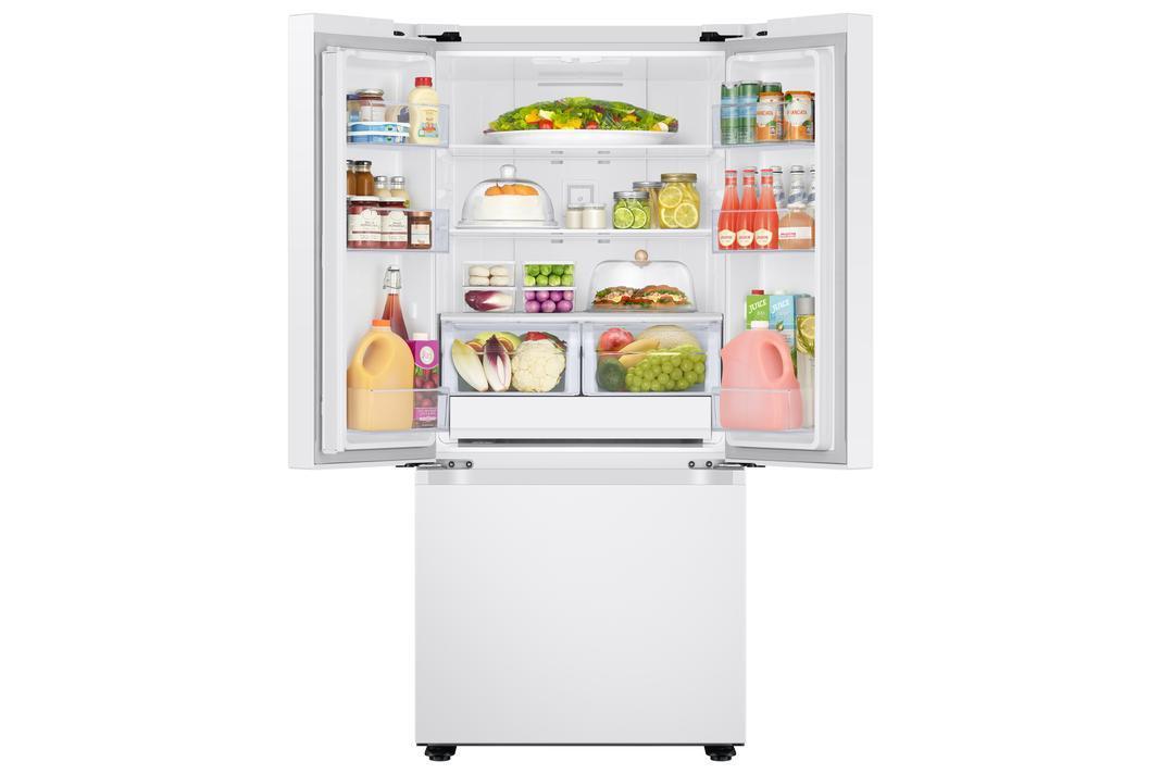 Samsung - 29.8 Inch 22.1 cu. ft French Door Refrigerator in White - RF22A4111WW