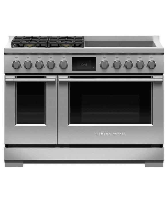 Fisher Paykel - 6.9 cu. ft  Dual Fuel Range in Stainless - RHV3-484-L