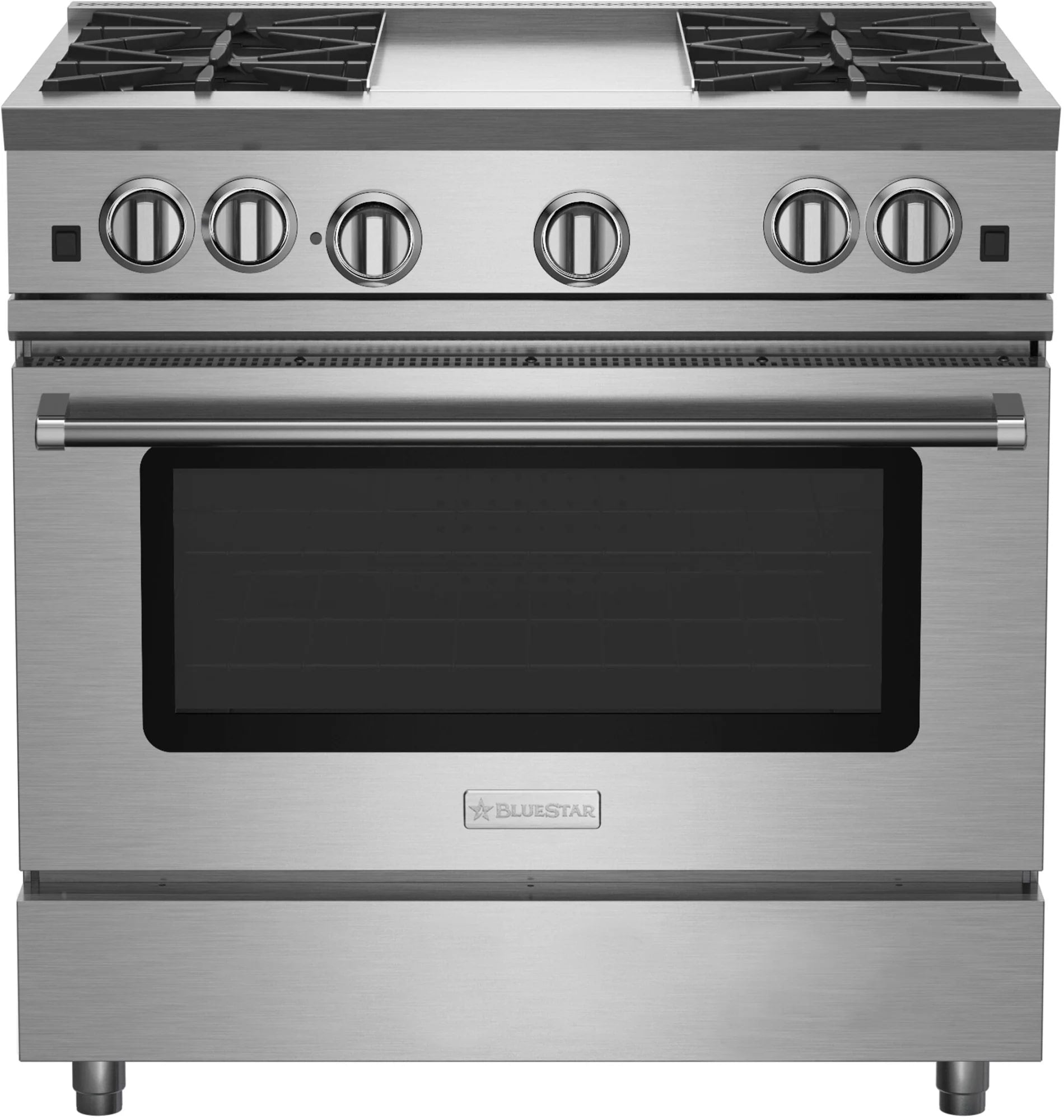 BlueStar - 5 cu. ft Gas Range in Stainless - RNB364GV2LPLT