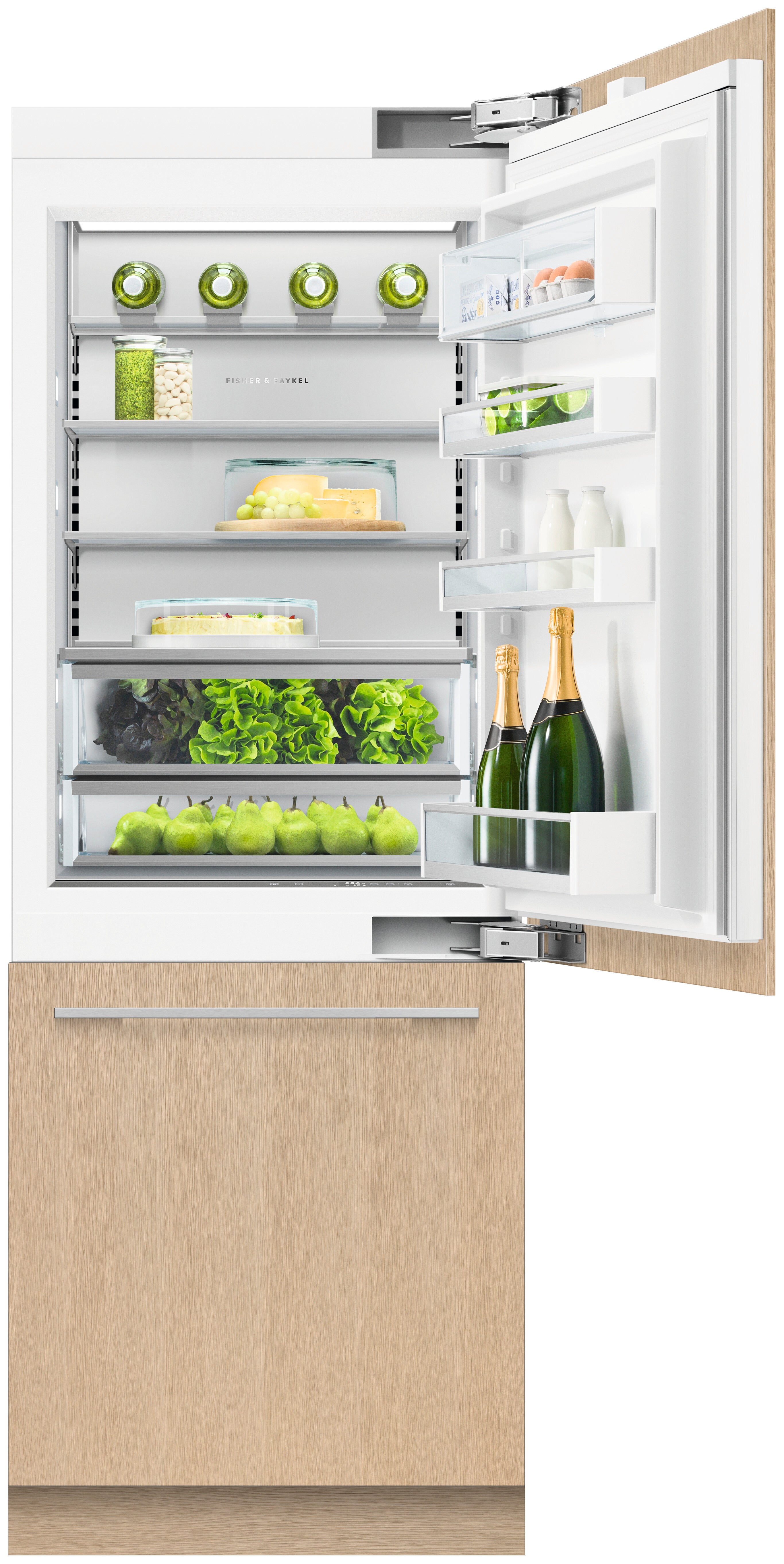 Fisher & Paykel - 30 Inch 15.9 cu. ft Bottom Mount Refrigerator in Panel Ready - RS3084WRU1