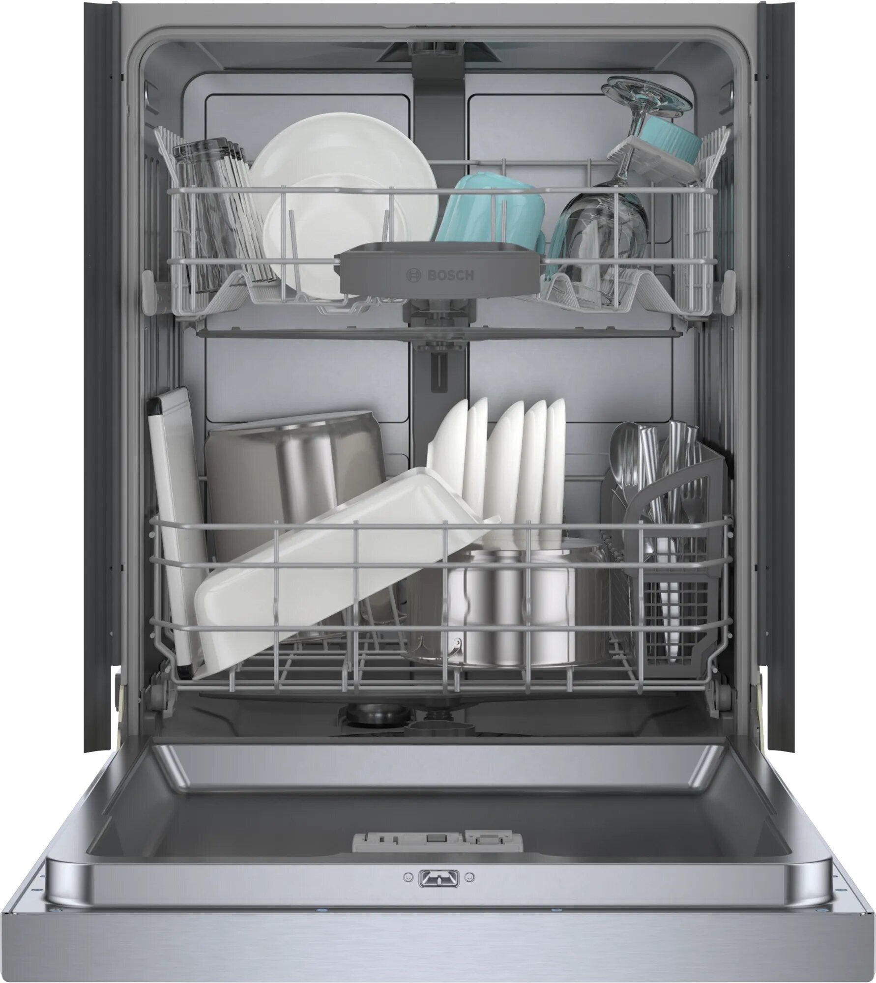 Bosch - 50 dBA Built In Dishwasher in Stainless - SHE3AEM5N