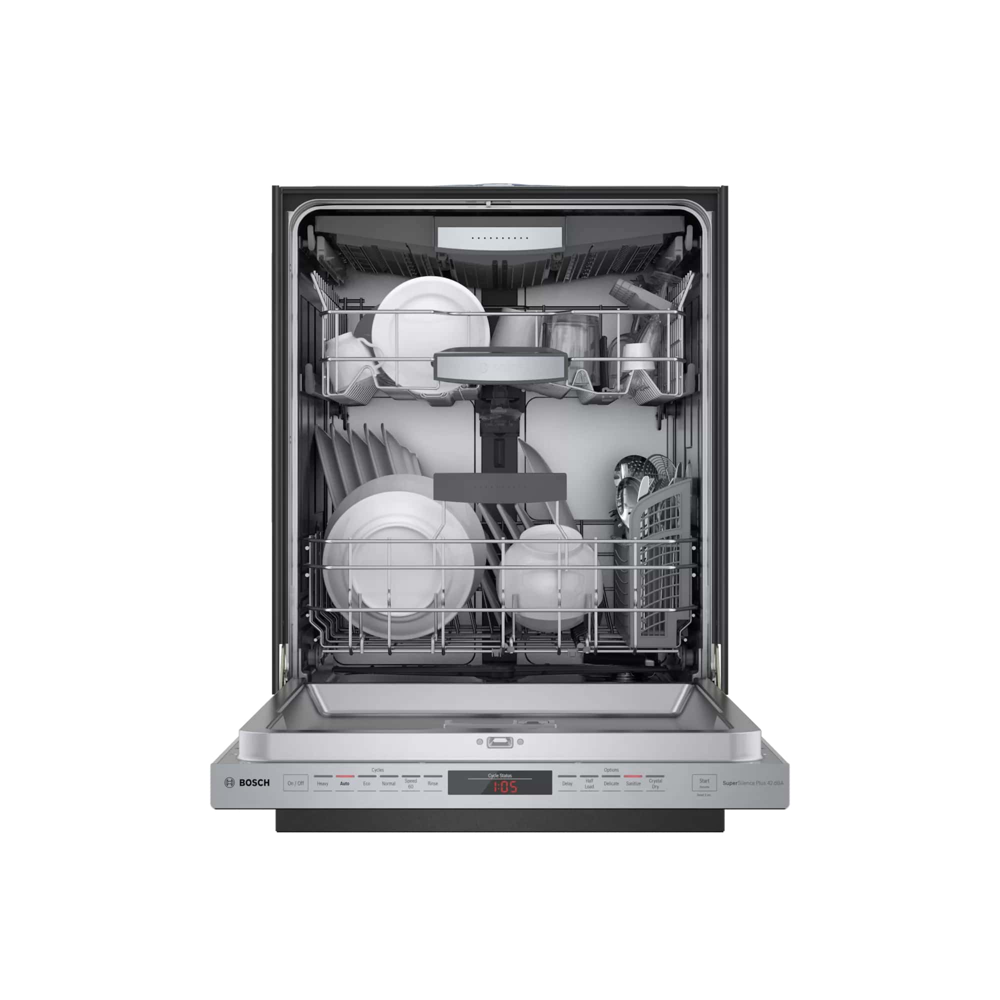 Bosch 42 dBA Built In Dishwasher in Stainless SHPM78Z55N