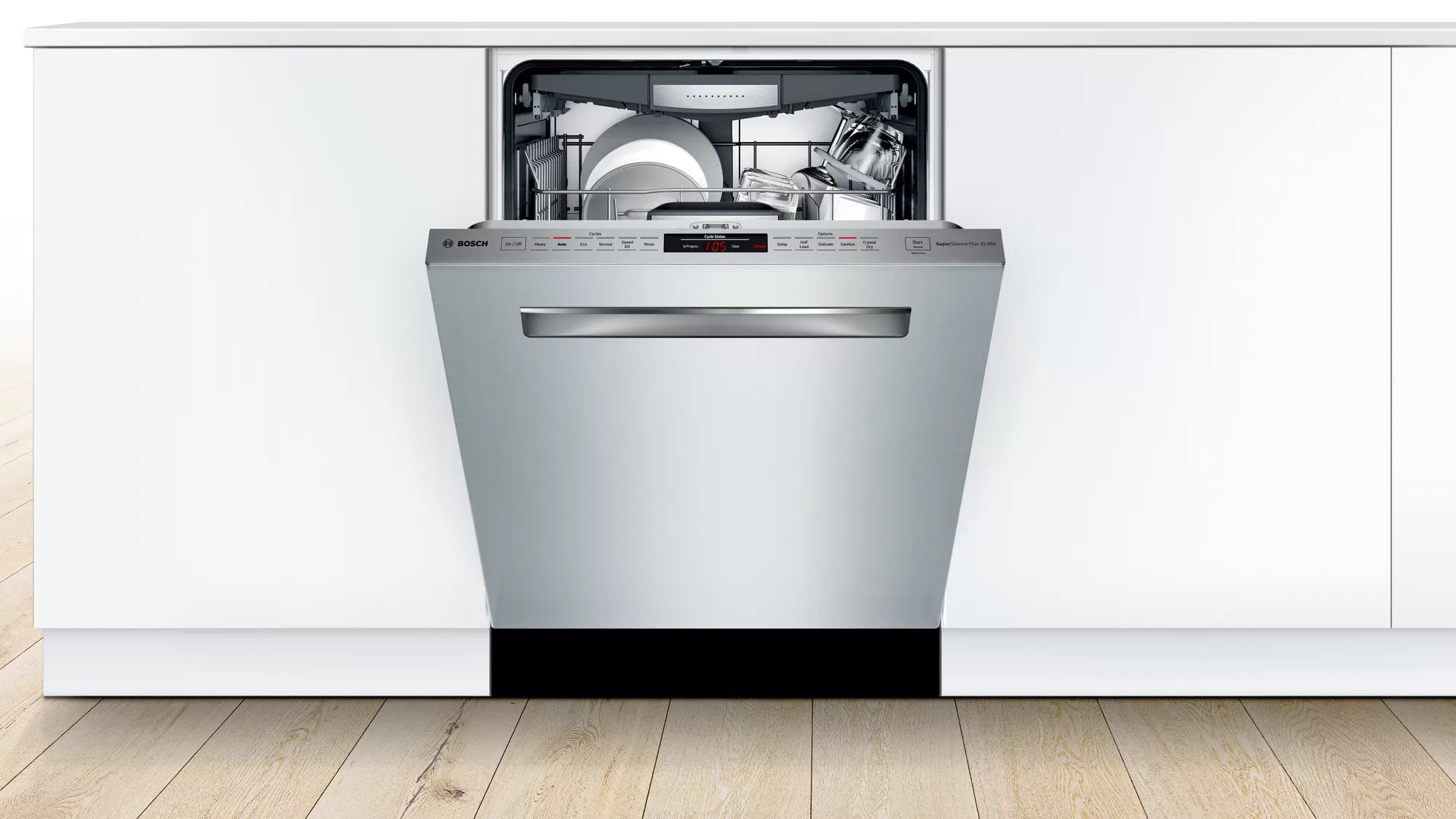 Bosch 42 dBA Built In Dishwasher in Stainless SHPM78Z55N