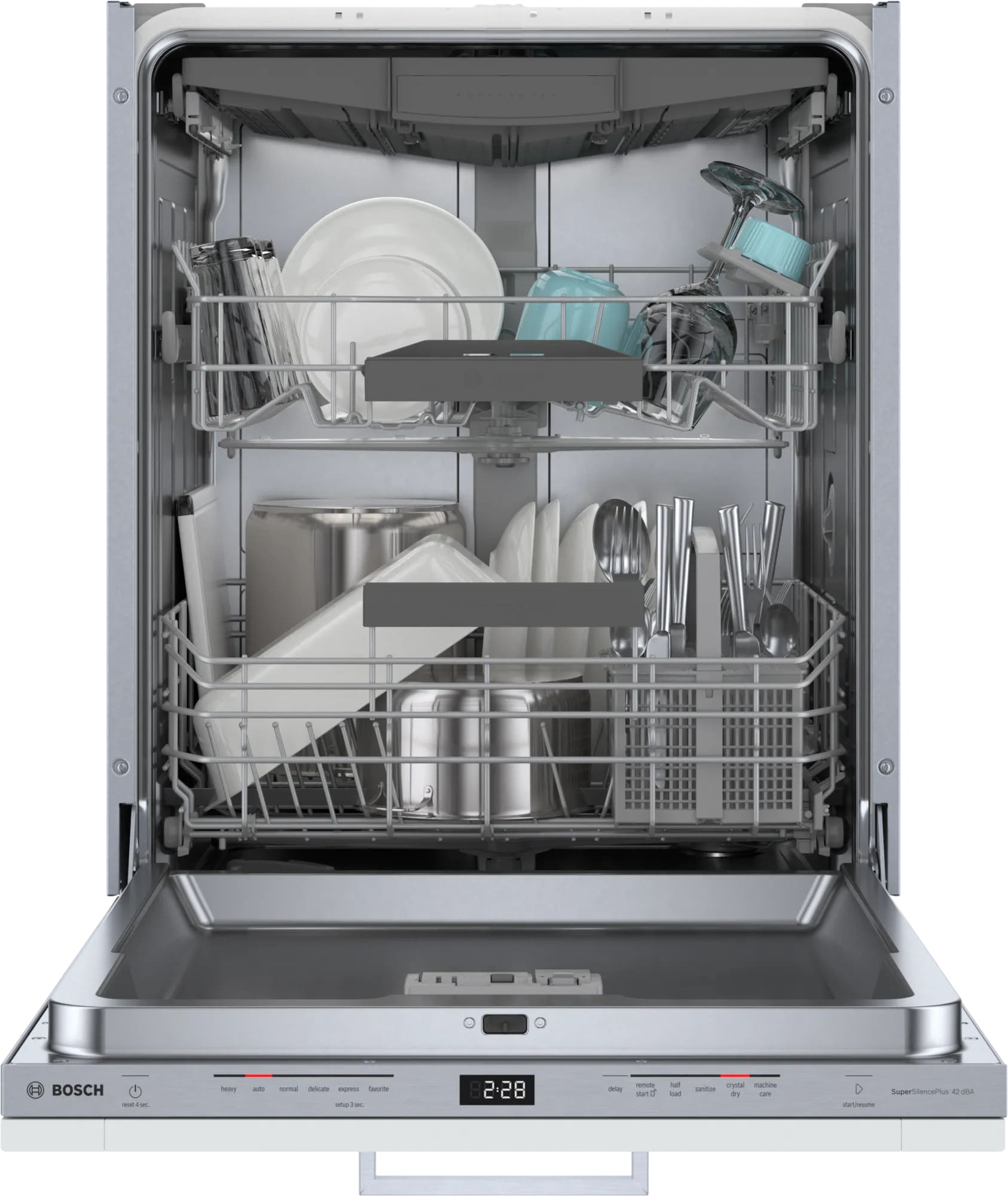 Bosch 42 dBA Built In Dishwasher in Panel Ready SHV78B73UC