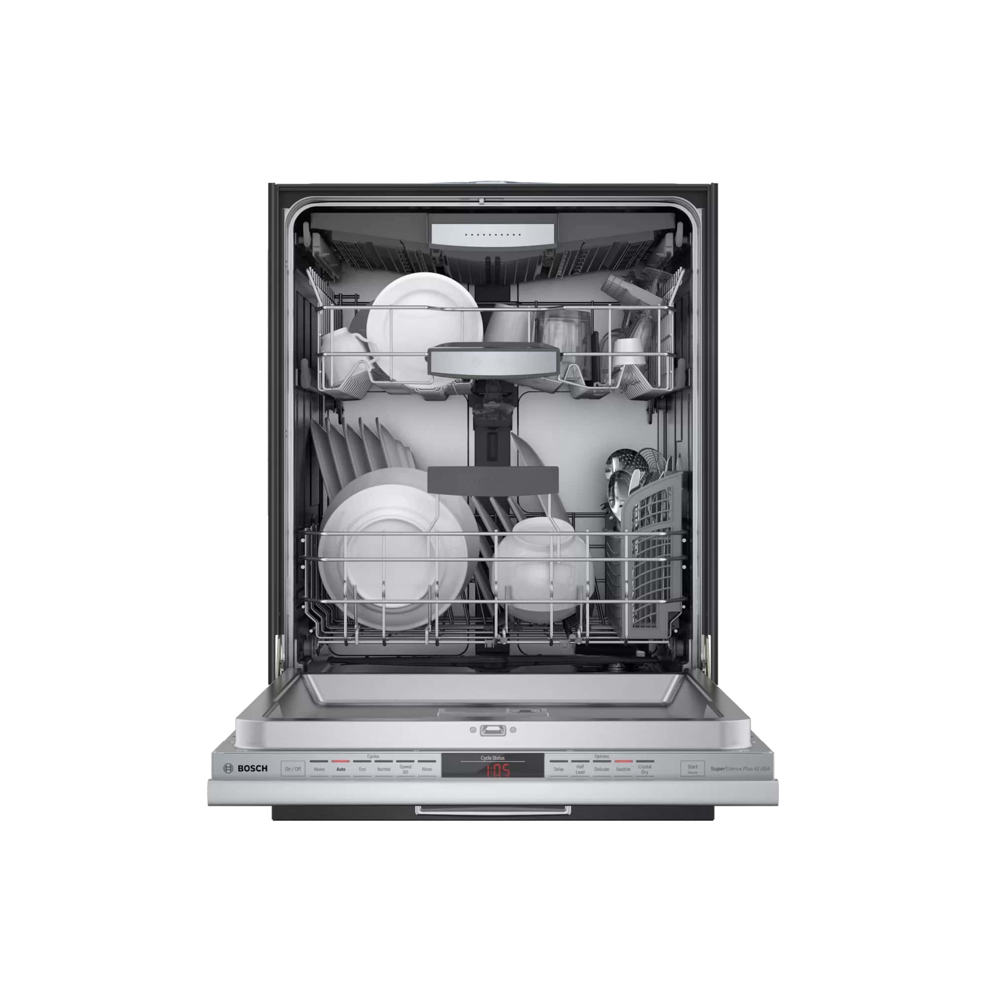 Bosch 42 dBA Built In Dishwasher in Panel Ready SHVM78Z53N