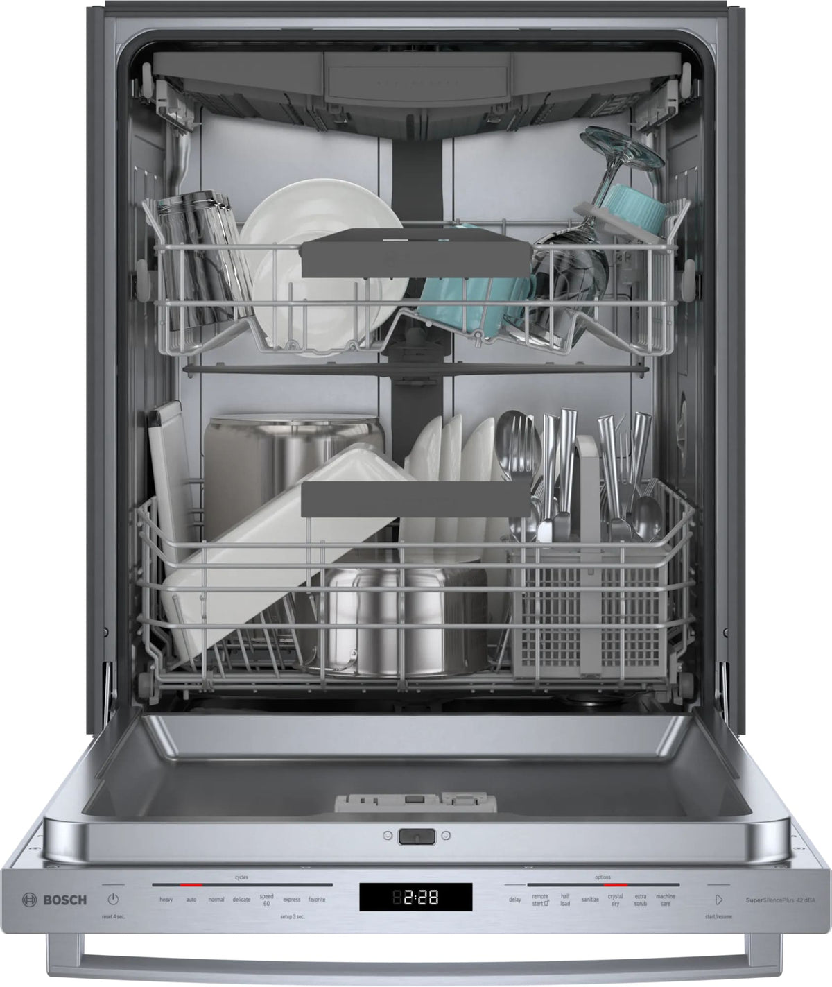 Bosch 42 dBA Built In Dishwasher in Stainless SHX78B75UC