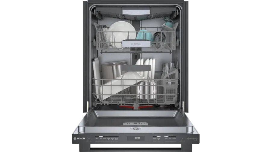 Bosch 42 dBA Built In Dishwasher in Black Stainless SHX78CM4N