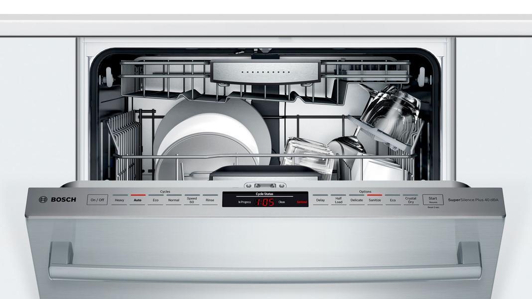 Bosch 40 dBA Built In Dishwasher in Stainless SHXM88Z75N