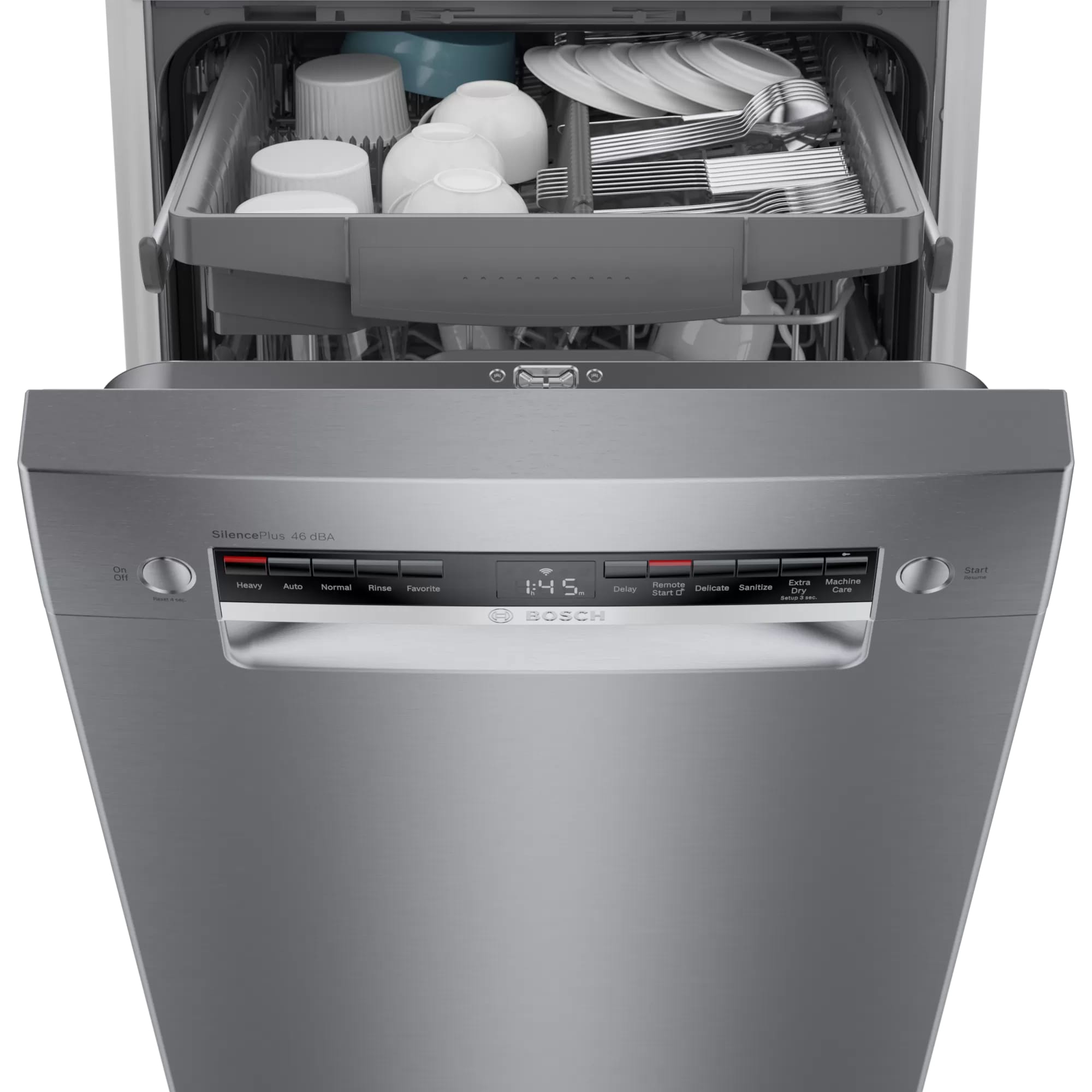 Bosch 46 dBA Compact Dishwasher in Stainless SPE53B55UC