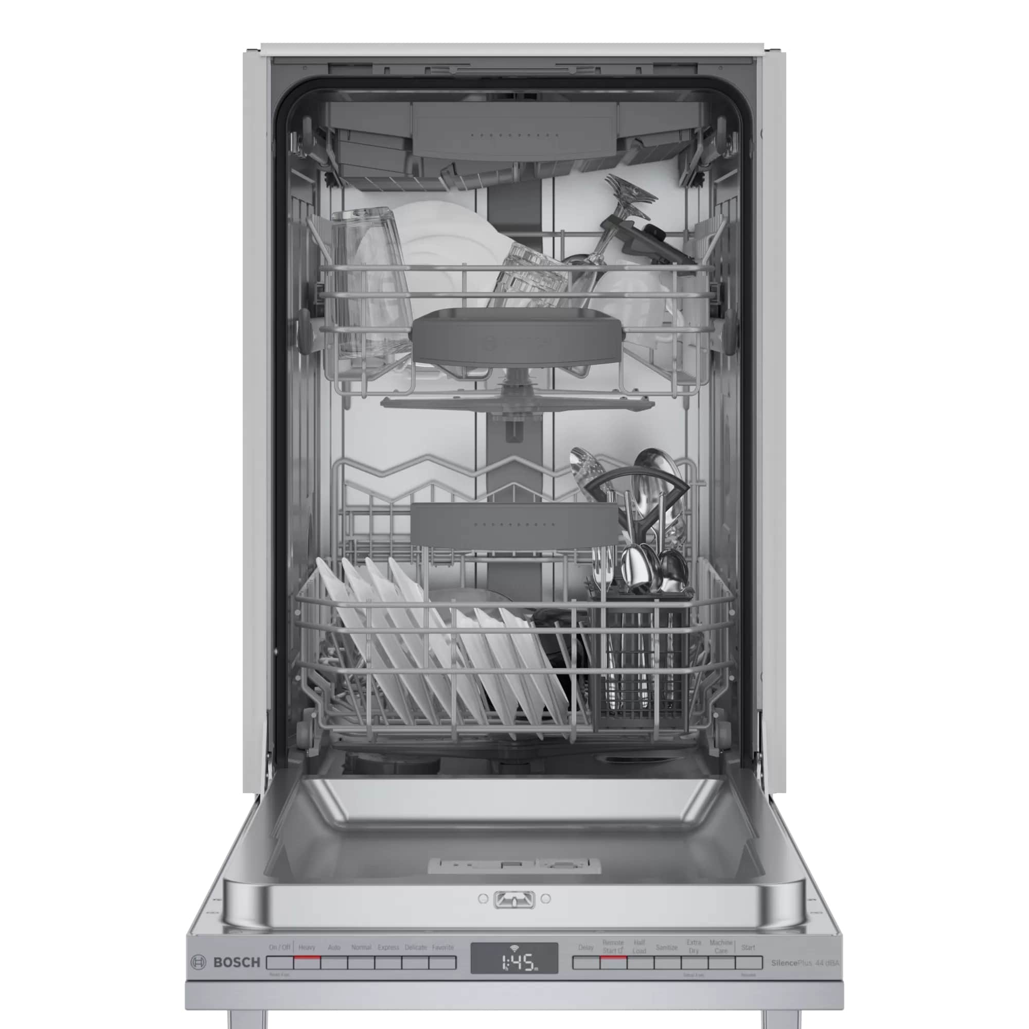 Bosch 44 dBA Compact Dishwasher in Stainless SPX68B55UC