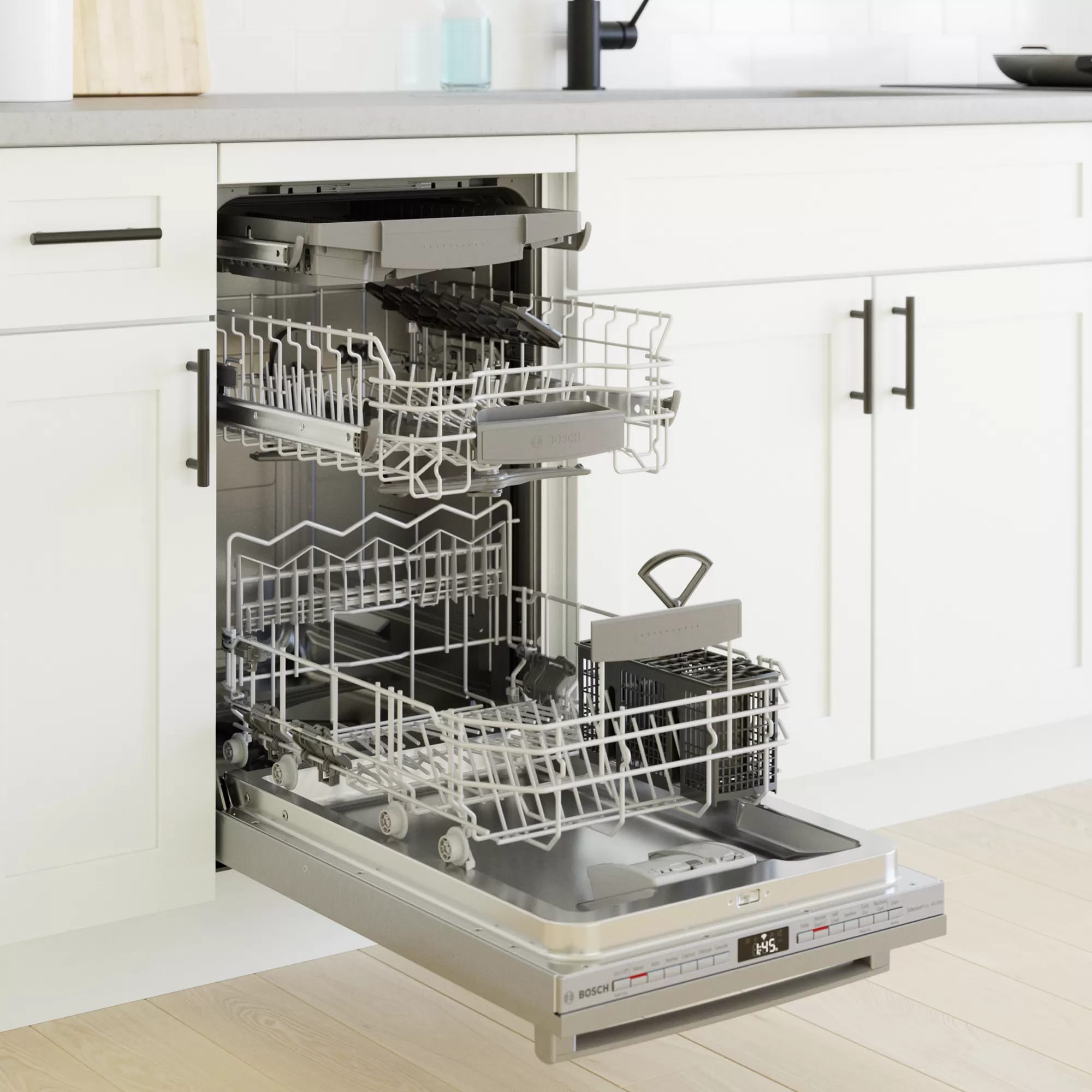 Bosch 44 dBA Compact Dishwasher in Stainless SPX68B55UC