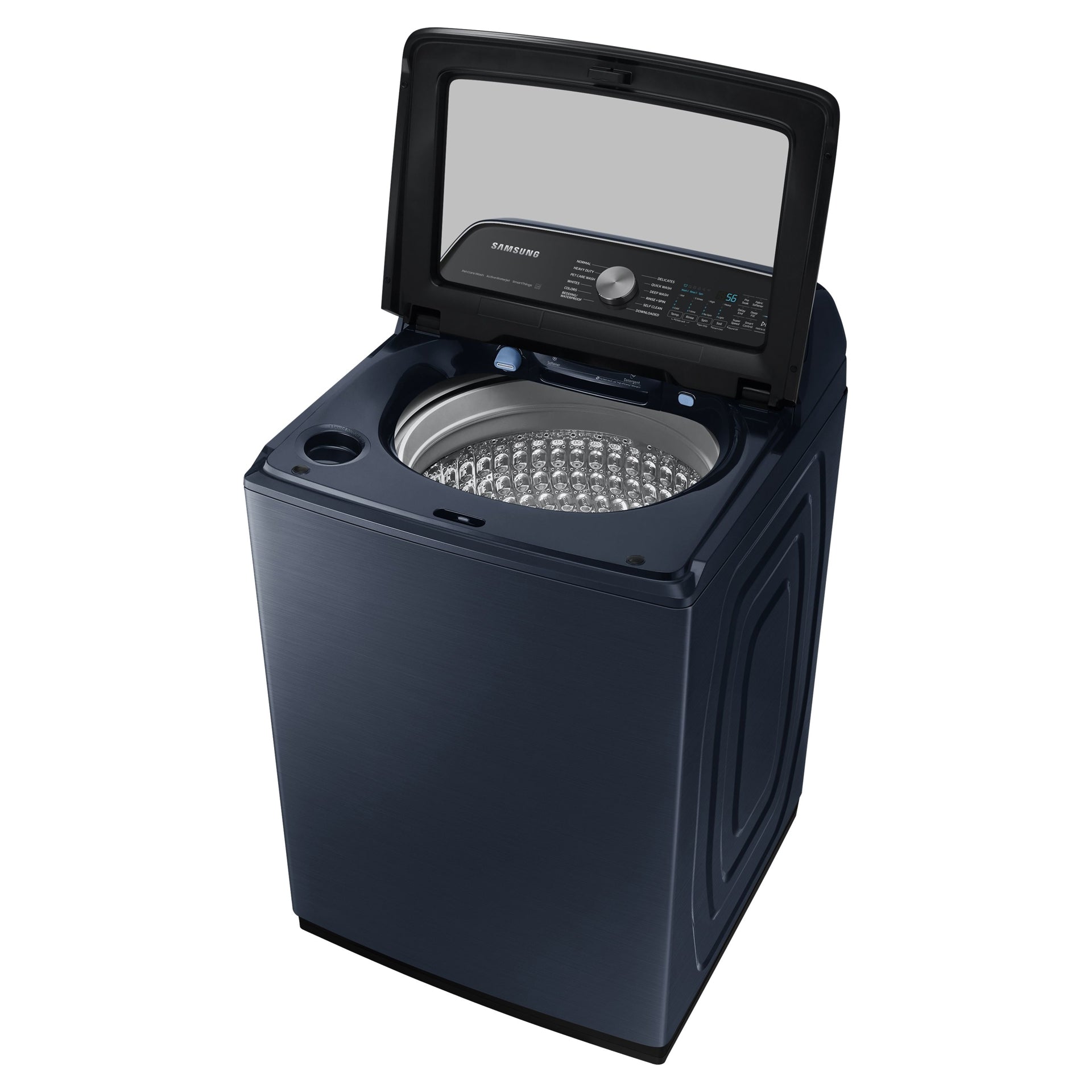 Samsung - 6.2 cu. Ft  Top Load Washer in Navy - WA54CG7105ADUS