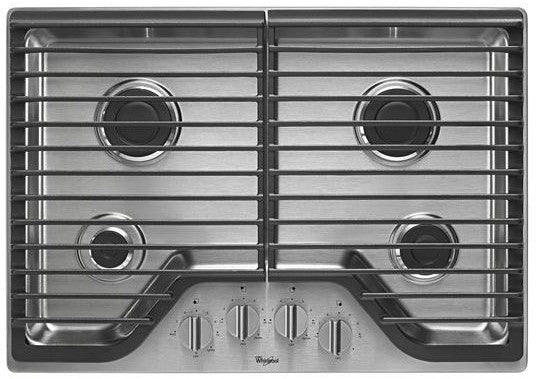 Whirlpool - 30 inch wide Gas Cooktop in Stainless - WCG51US0DS