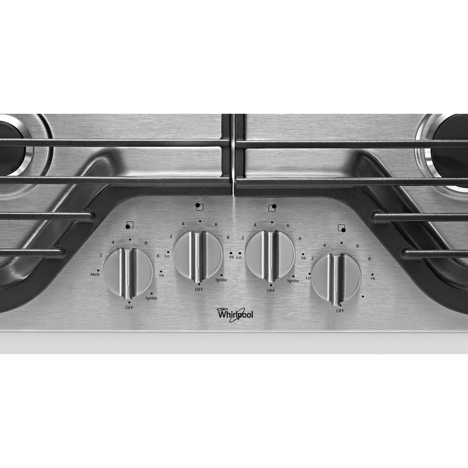 Whirlpool - 30 Inch Gas Cooktop in Stainless - WCG75US0DS