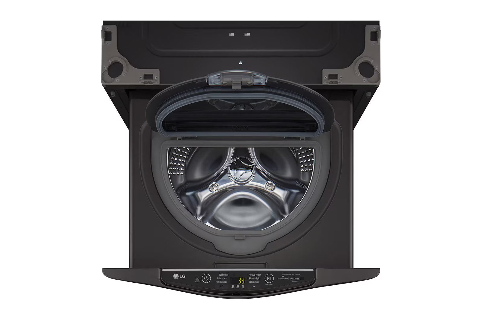 LG - 1.1 cu. Ft  Compact Washer in Black Stainless - WD200CB
