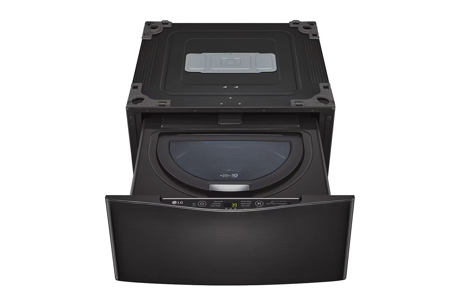 LG - 1.1 cu. Ft  Compact Washer in Black Stainless - WD200CB