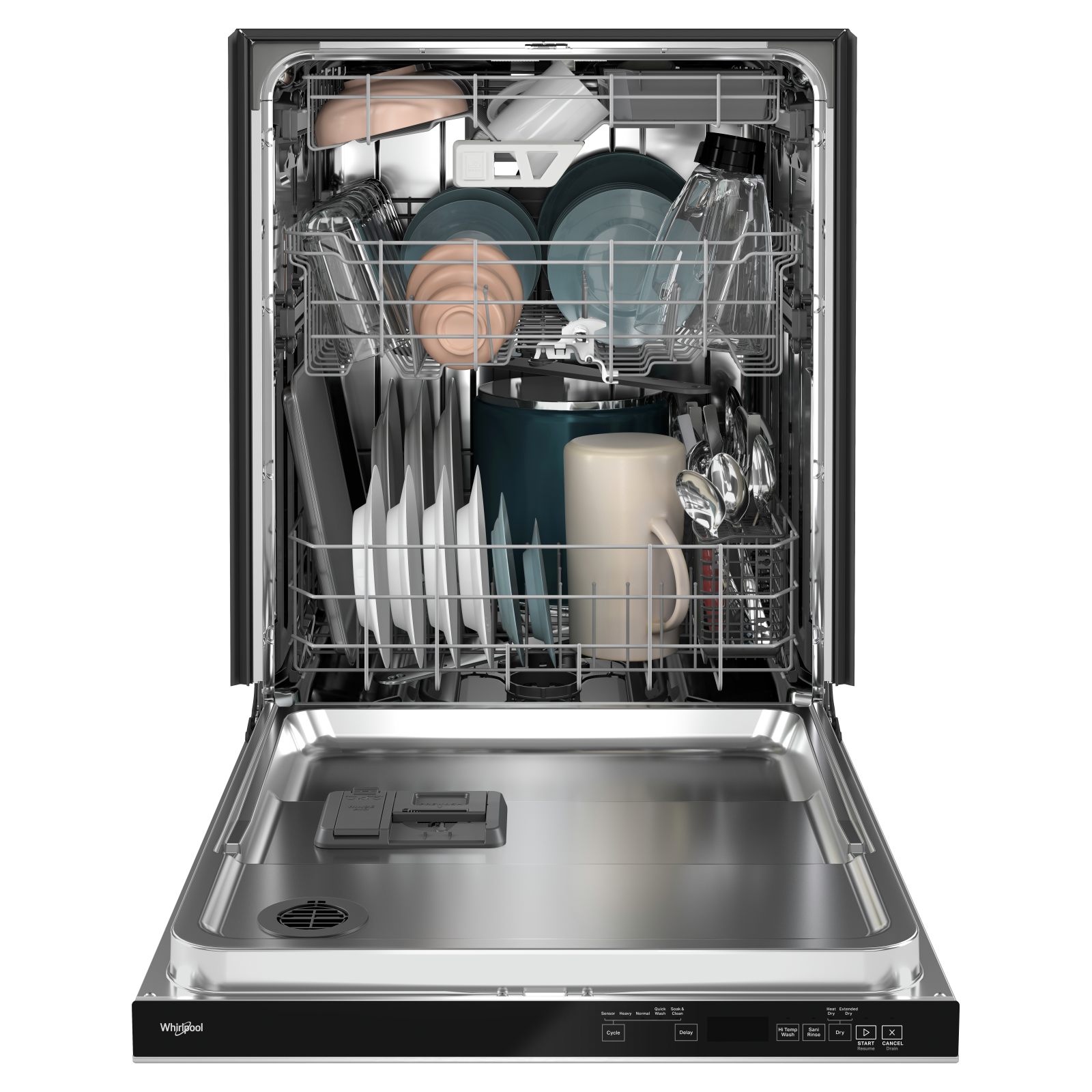 Whirlpool - 47 dBA Built In Dishwasher in Stainless - WDPA70SAMZ