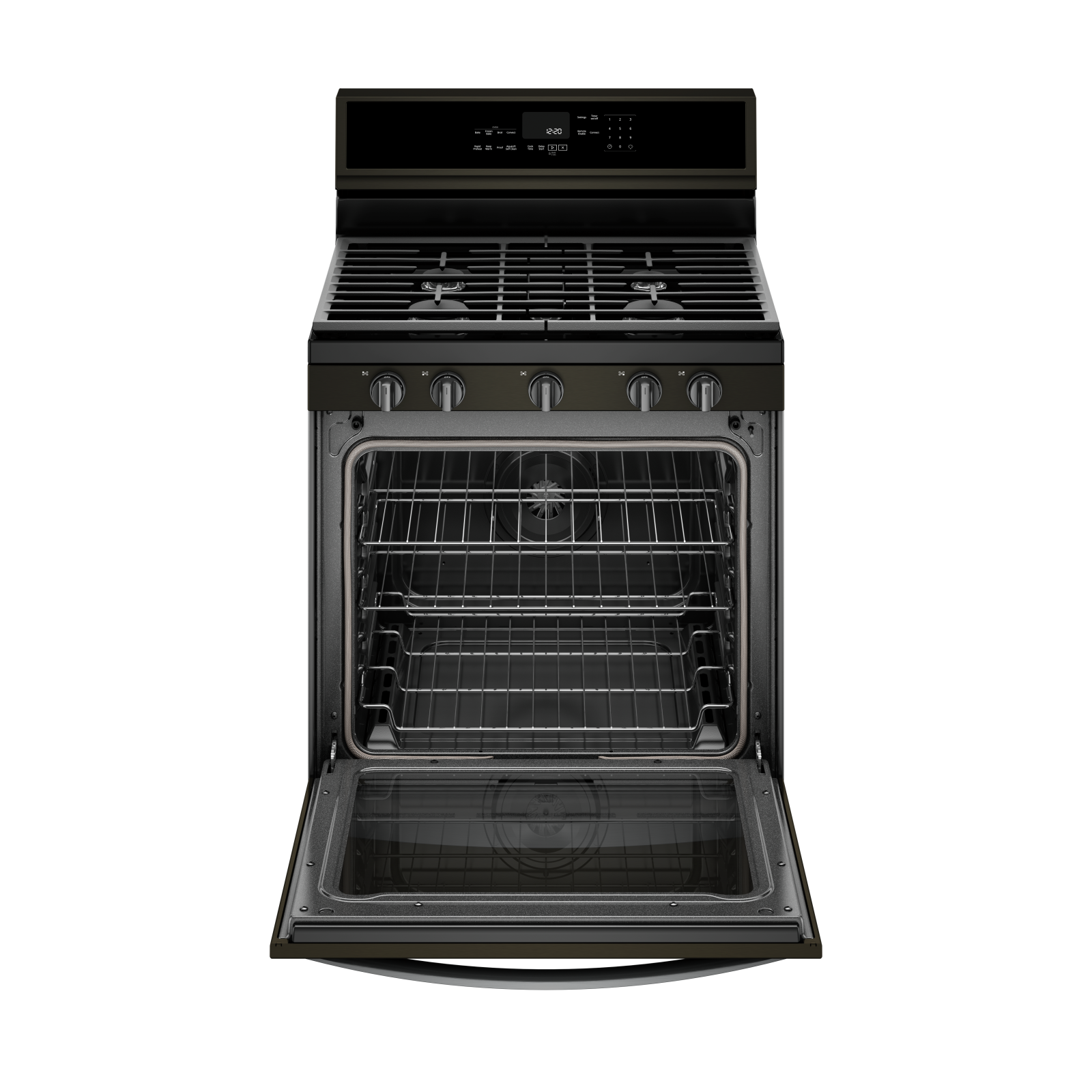 Whirlpool - 5.8 cu. ft  Gas Range in Black Stainless - WFG975H0HV