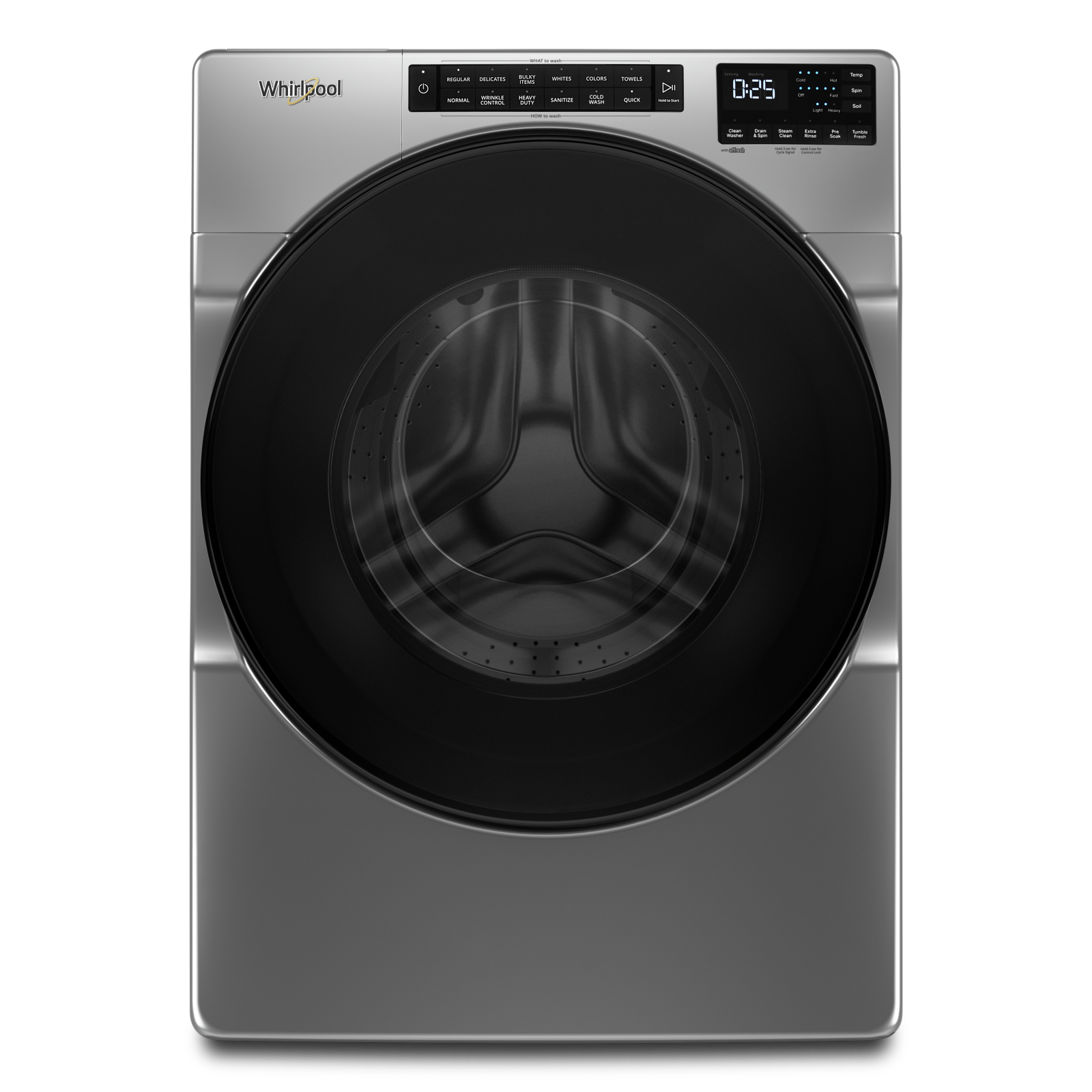 Whirlpool - 5.2 cu. Ft  Front Load Washer in Grey - WFW5605MC