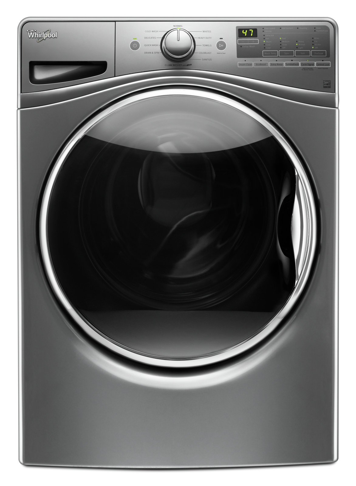 Whirlpool - 4.5 cu. Ft  Front Load Washer in Silver - WFW85HEFC
