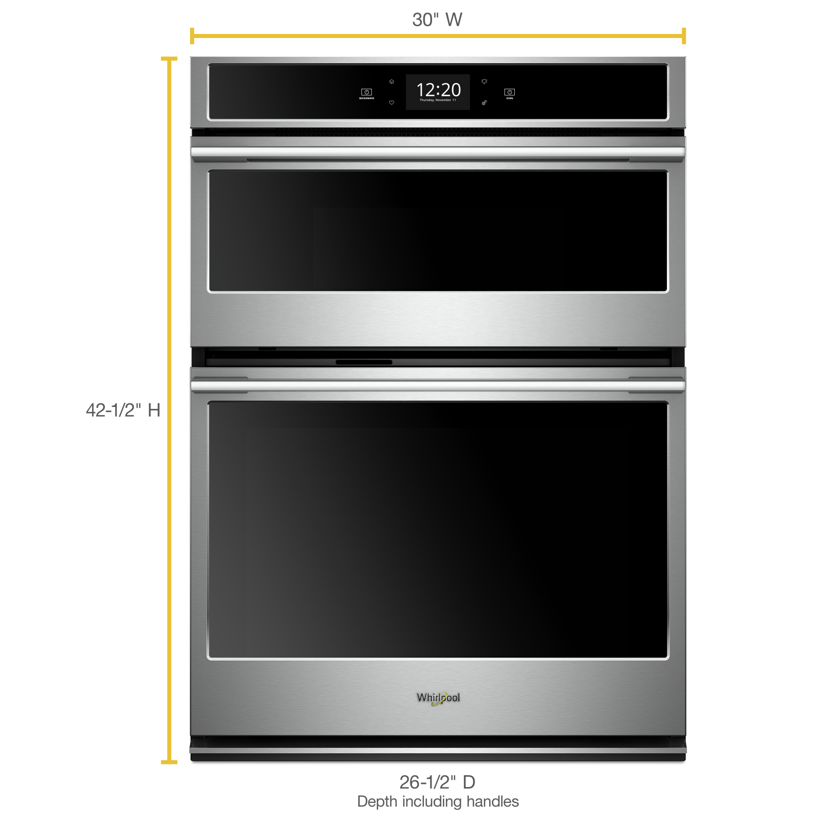 Whirlpool - 6.4 cu. ft Combination Wall Oven in Stainless - WOCA7EC0HZ