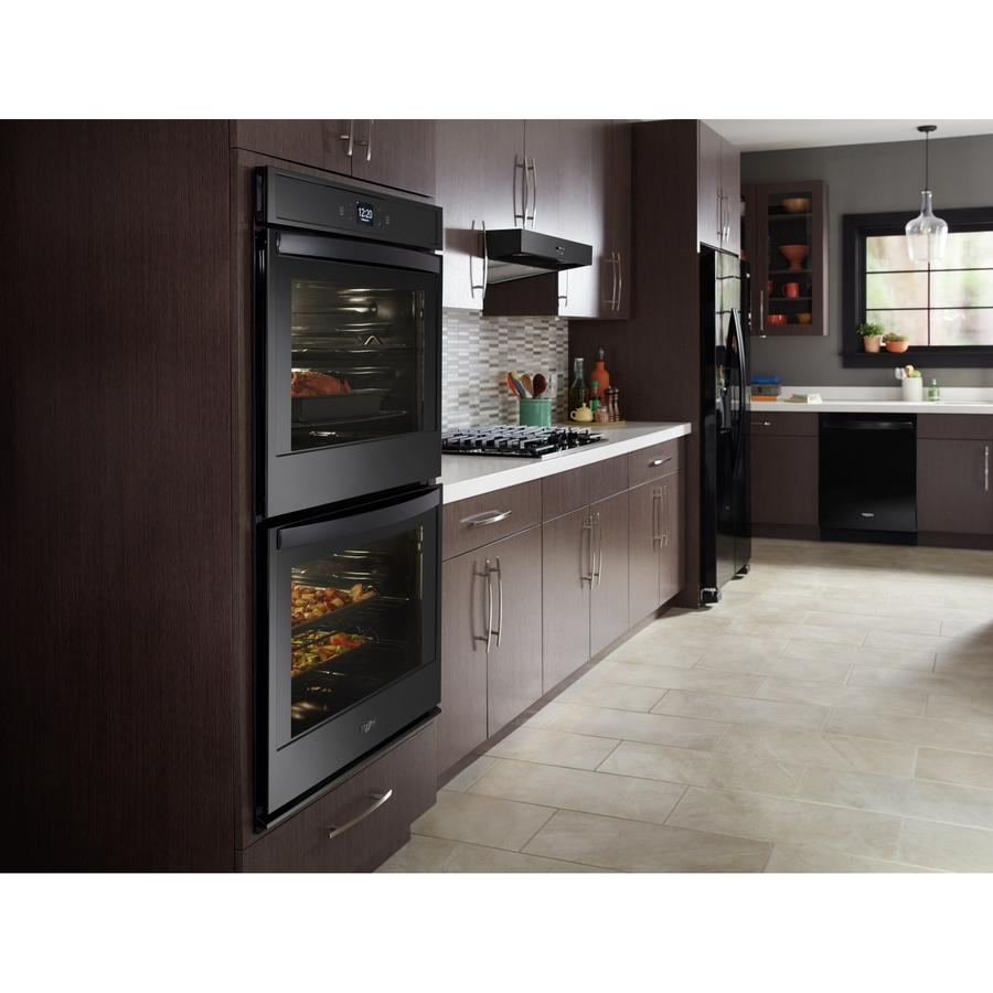 Whirlpool - 8.6 cu. ft Double Wall Oven in Black - WOD51EC7HB