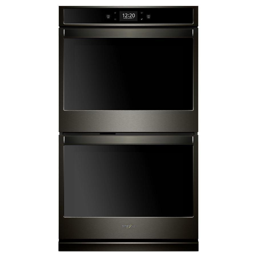 Whirlpool - 8.6 cu. ft Double Wall Oven in Black Stainless - WOD77EC7HV