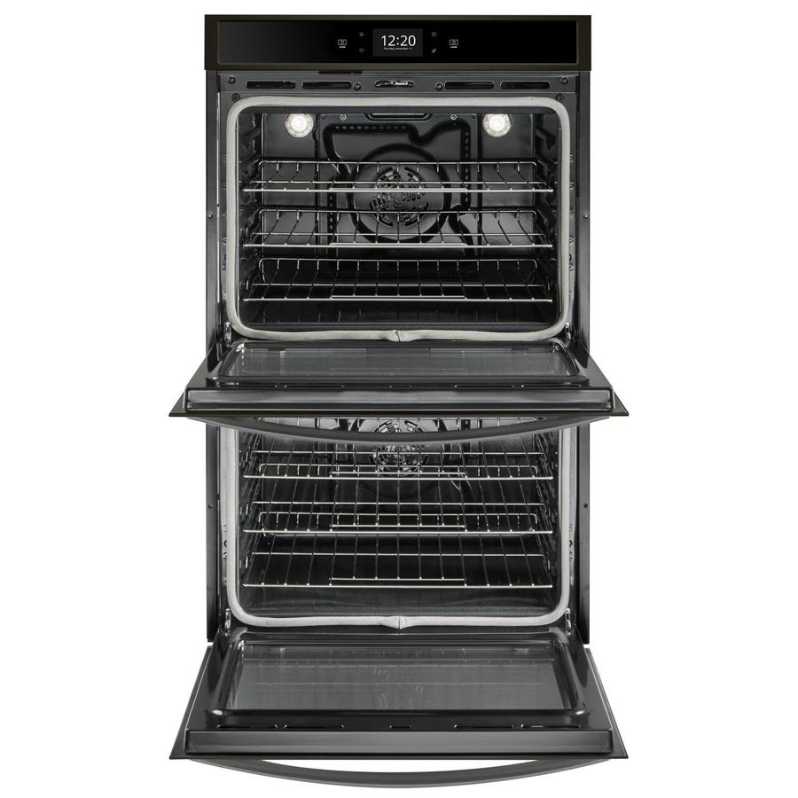 Whirlpool - 8.6 cu. ft Double Wall Oven in Black Stainless - WOD77EC7HV