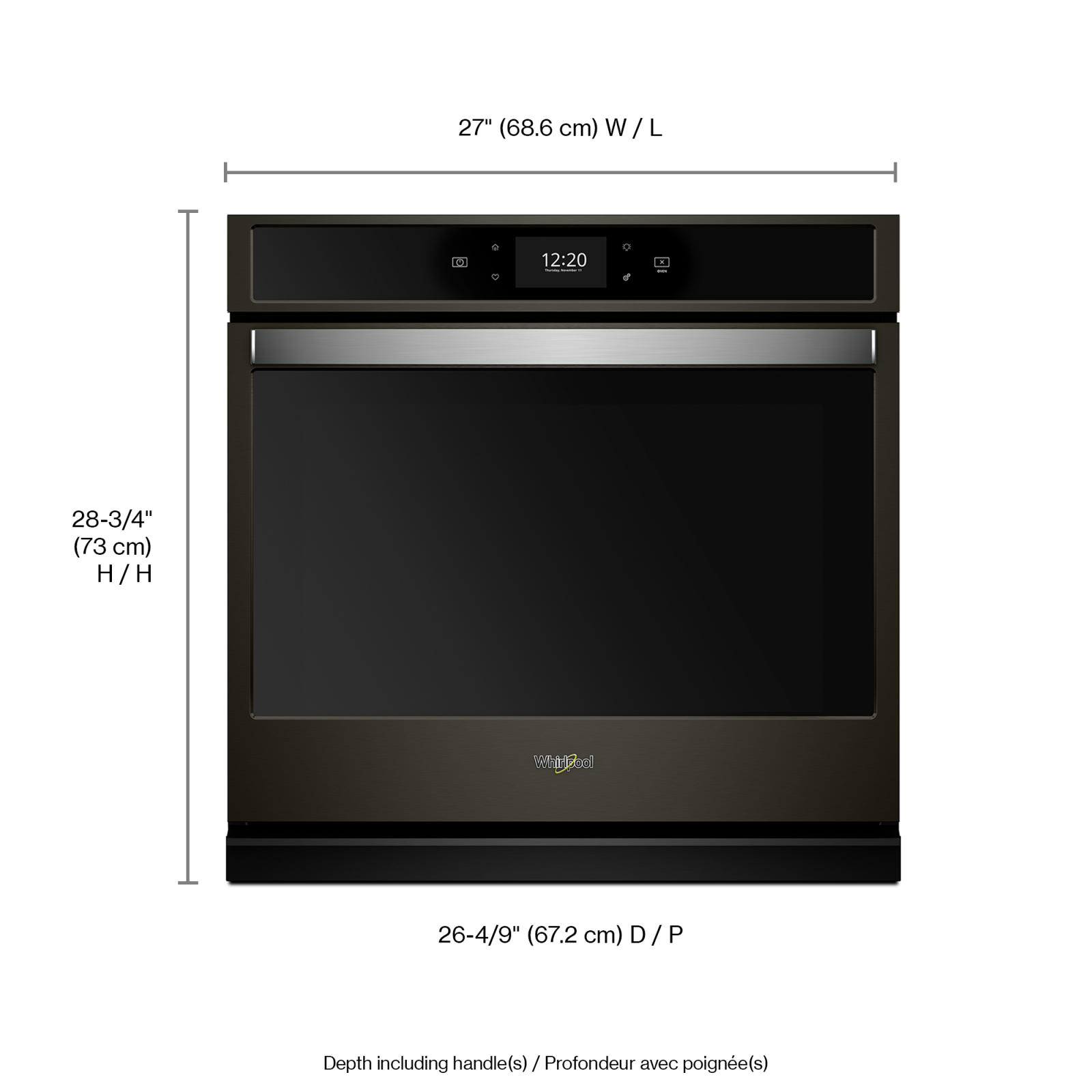 Whirlpool smart single wall oven deals wos