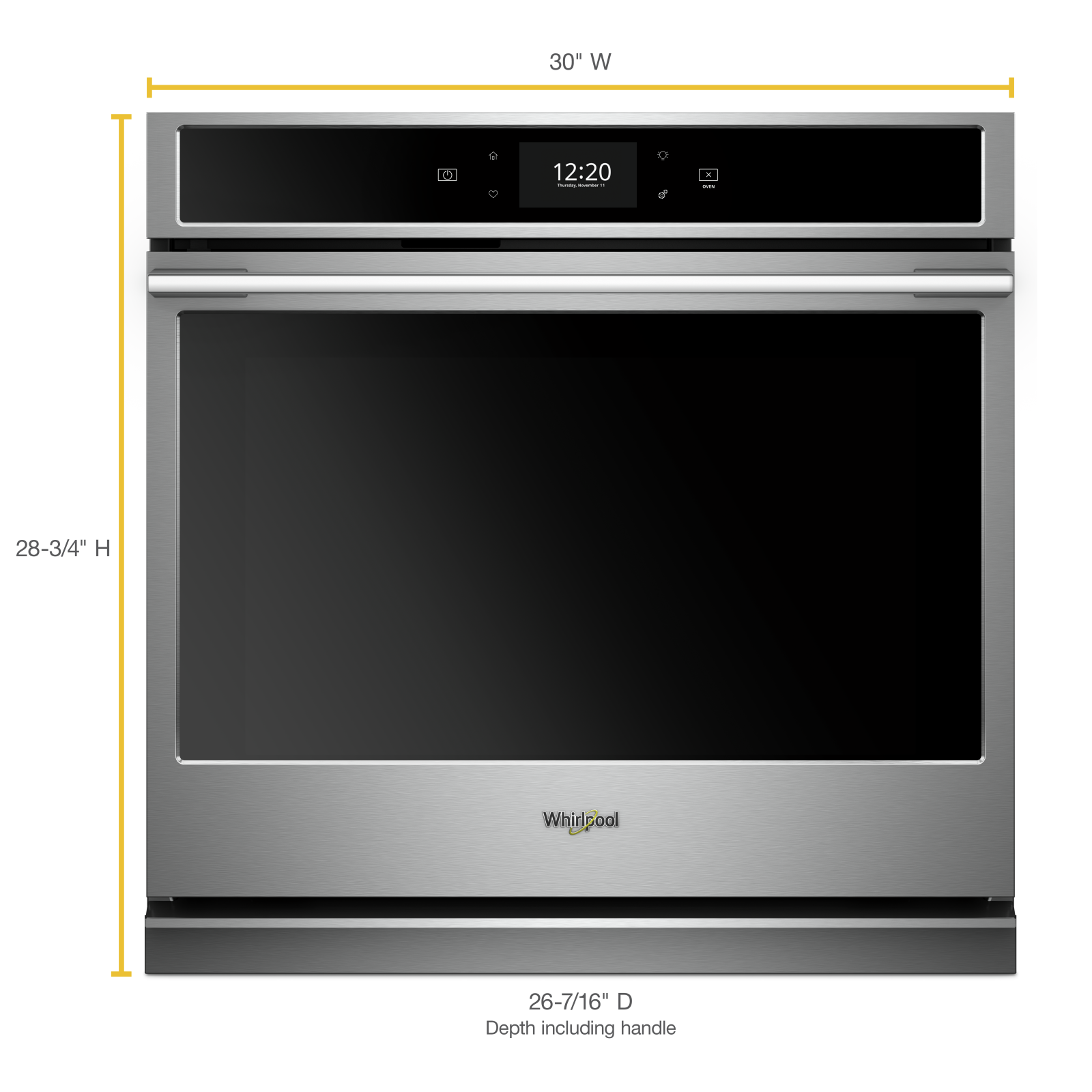 Whirlpool - 5 cu. ft Single Wall Oven in Stainless - WOSA2EC0HZ