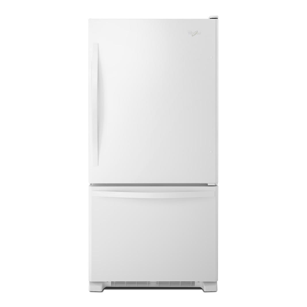 Whirlpool - 32.6 Inch 22.1 cu. ft Bottom Mount Refrigerator in White - WRB322DMBW