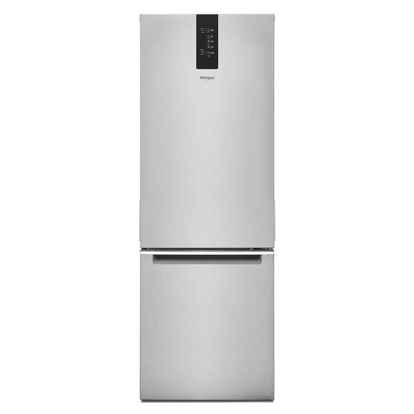 Whirlpool 24.375 Inch 12.9 cu. ft Bottom Mount Refrigerator in Stain